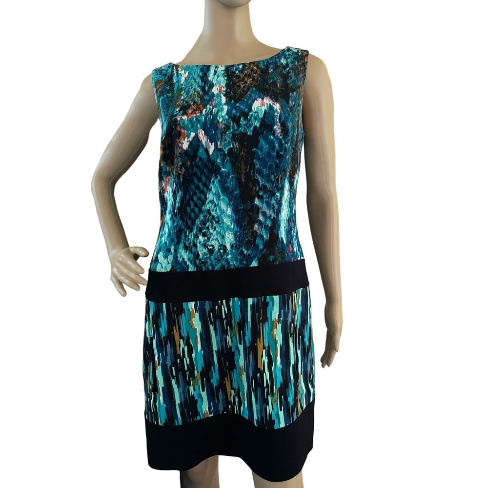 LAUNDRY by Shelly Siegel Mini Dress -‎ Watercolor Print  Chic Boho Style Size 4